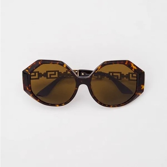 VERSACE Dark Brown Geometric Ladies Sunglasses VE4395 534673 59 - Picture 8 of 14